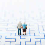 Demenz kann zum Verlust des Gedächtnis und der Denkfähigkeit führen und einen Schleier der Vergesslichkeit herbeiführen.